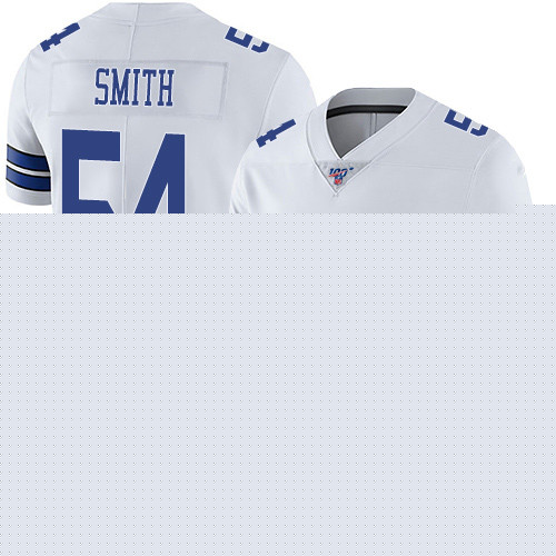 Youth Dallas Cowboys Limited White Jaylon Smith Road #54 100th Season Vapor Untouchable NFL Jersey